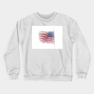 american flag aglow #2 Crewneck Sweatshirt